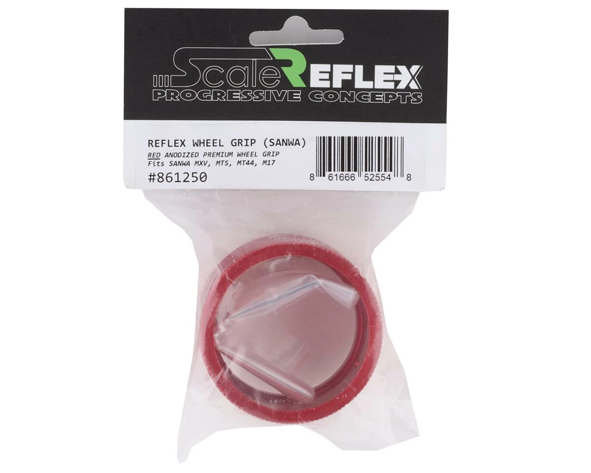 Scale Reflex Aluminum Sanwa/Airtronics Wheel Grip (Red) - Image 2