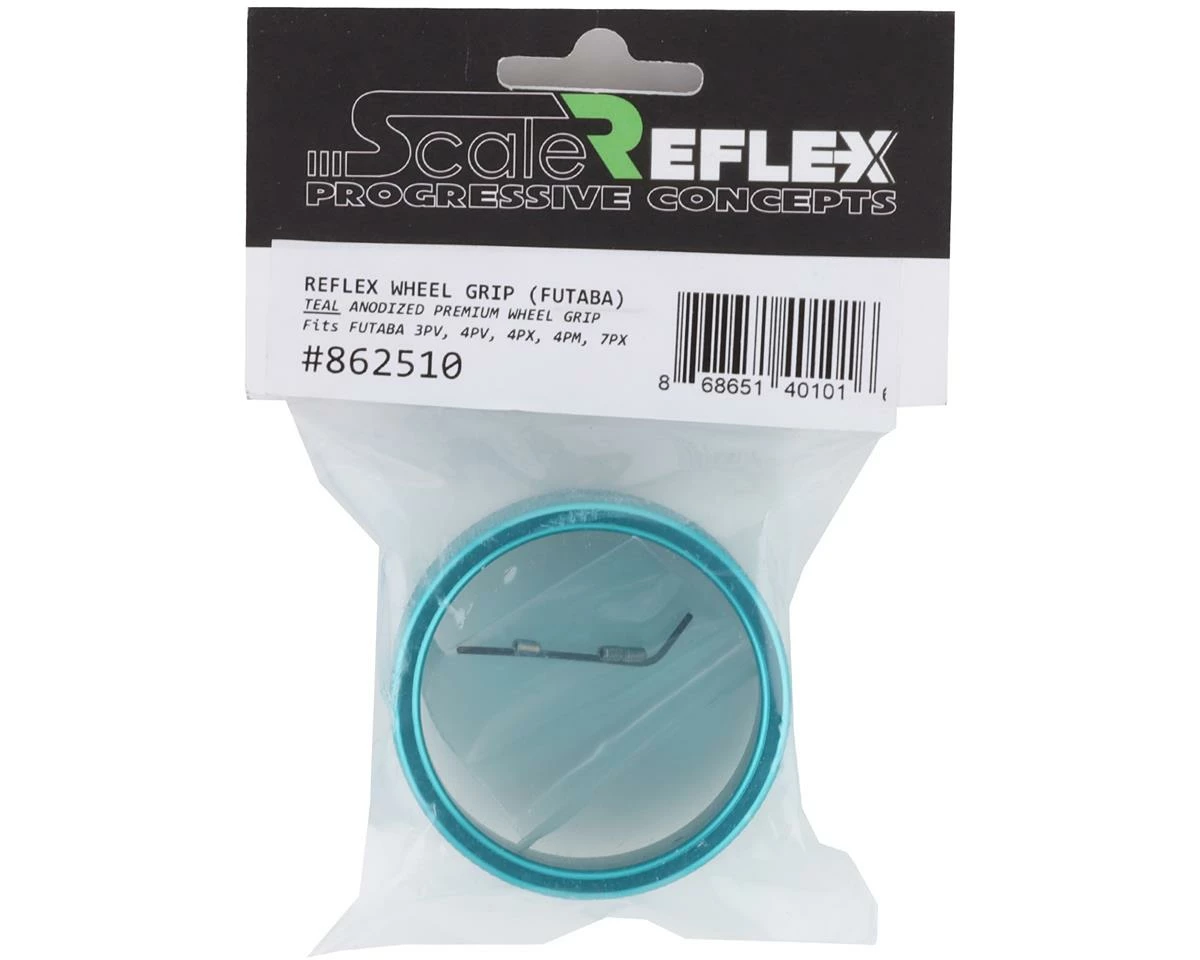 Scale Reflex Aluminum Futaba Wheel Grip (Teal) - Image 2